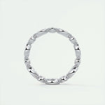 0.98 Marquise and Round Bezel Moissanite Bridal Wedding Band 5