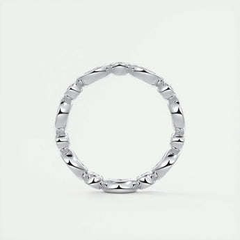 0.98 Marquise and Round Bezel Moissanite Bridal Wedding Band 5