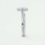 1.91 CT Emerald Cut Three Stone Moissanite Engagement Ring 6