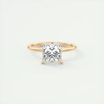 2.08 CT Princess Cut Solitaire Moissanite Engagement Ring 15