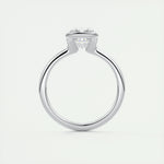 2.15 CT Cushion Half Bezel Solitaire Moissanite Engagement Ring 8
