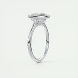 1.91 CT Oval Solitaire Bezel Moissanite Engagement Ring 7