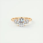 2.0 CT Round Cut Three Stone Moissanite Engagement Ring 13