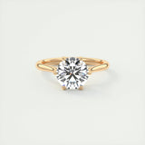 1.35 CT Round Cut Solitaire Moissanite Engagement Ring 15