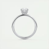 1.91 CT Oval Cut Solitaire Moissanite Engagement Ring 8