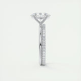 1.91 CT Oval Cut Solitaire Moissanite Engagement Ring 6