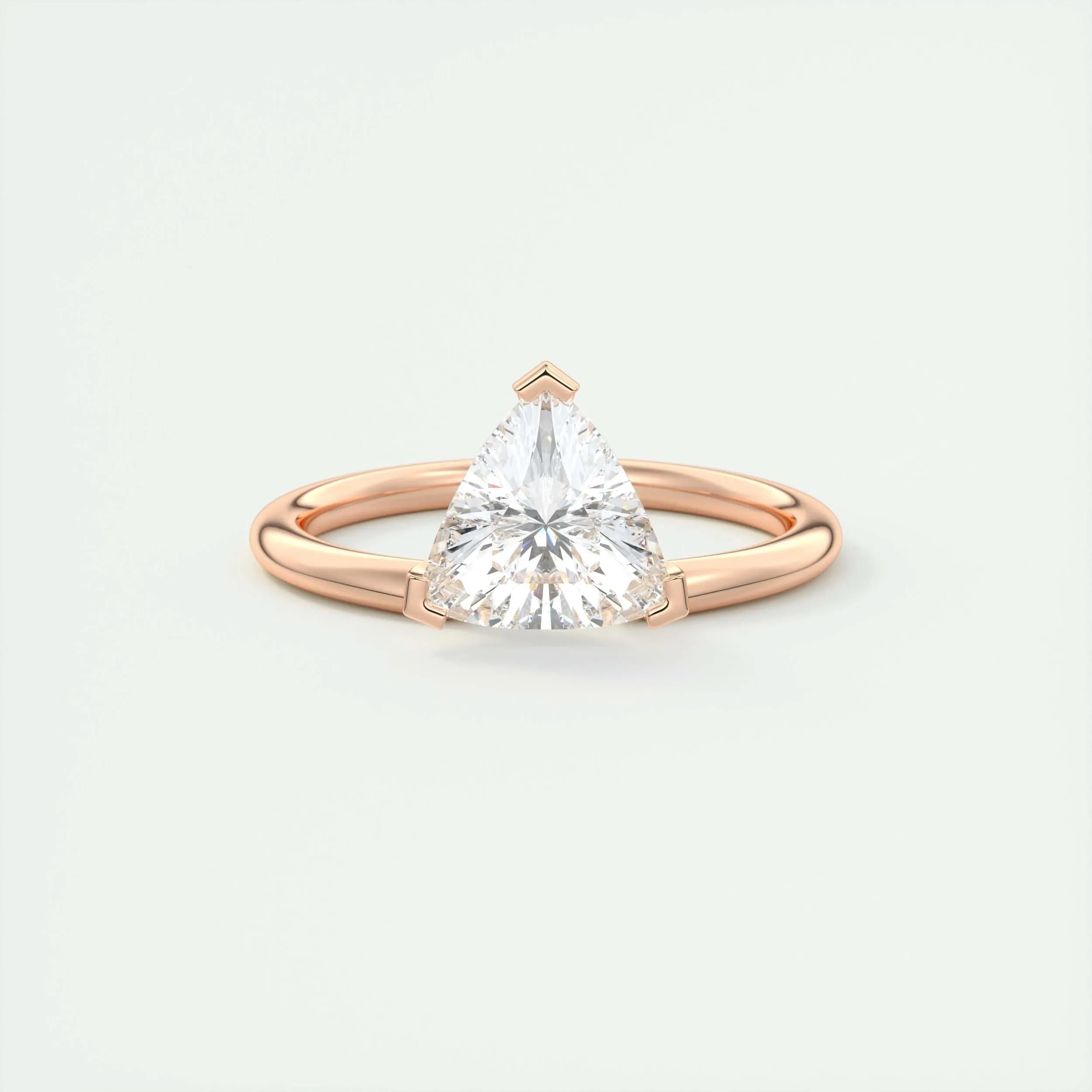 1.44 CT Trillion Cut Solitaire Moissanite Engagement Ring 15