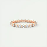 0.69 TCW Round Cut Bubble Prong Moissanite Bridal Wedding Band 11
