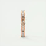 1.87 Emerald Cut Channel Moissanite Bridal Wedding Band 16