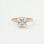 2.03 CT Asscher Cut Bezel Solitaire Moissanite Engagement Ring 15