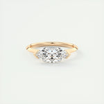 1.98 CT Marquise Half Bezel Solitaire Moissanite Engagement Ring 15