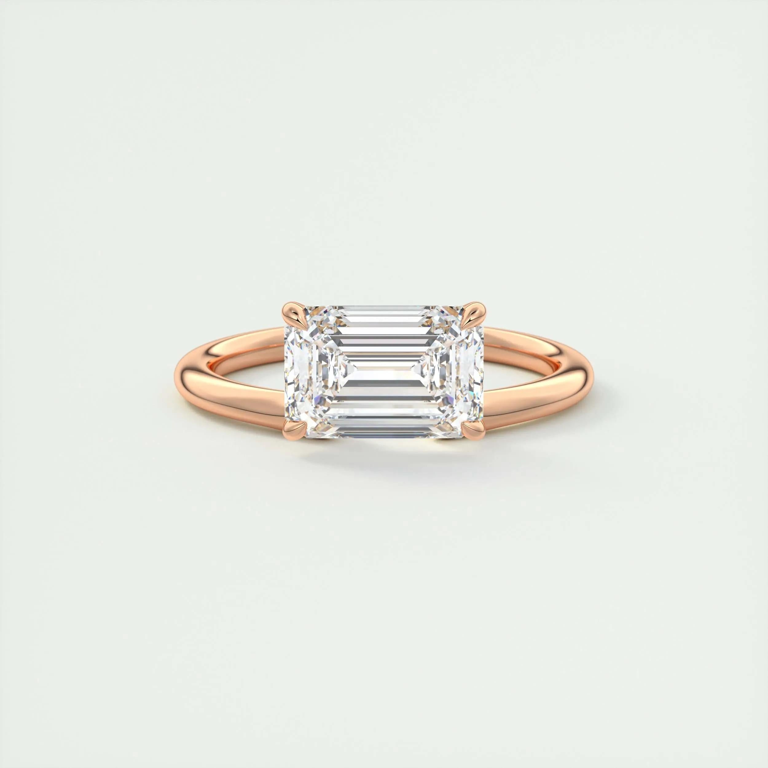 1.91 CT Emerald Cut Solitaire Moissanite Engagement Ring 15