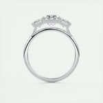 1.91 CT Emerald Cut Three Stone Moissanite Engagement Ring 8