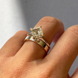 2.03 CT Asscher Cut Solitaire Moissanite Engagement Ring 22