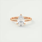 1.93 CT Pear Cut Solitaire Moissanite Engagement Ring 15