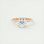 2.0 CT Round Pave Moissanite Engagement Ring 15