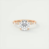 2.0 CT Round Pave Moissanite Engagement Ring 15
