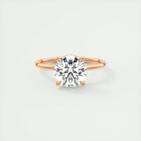 2.0 CT Round Hidden Halo Moissanite Engagement Ring 15