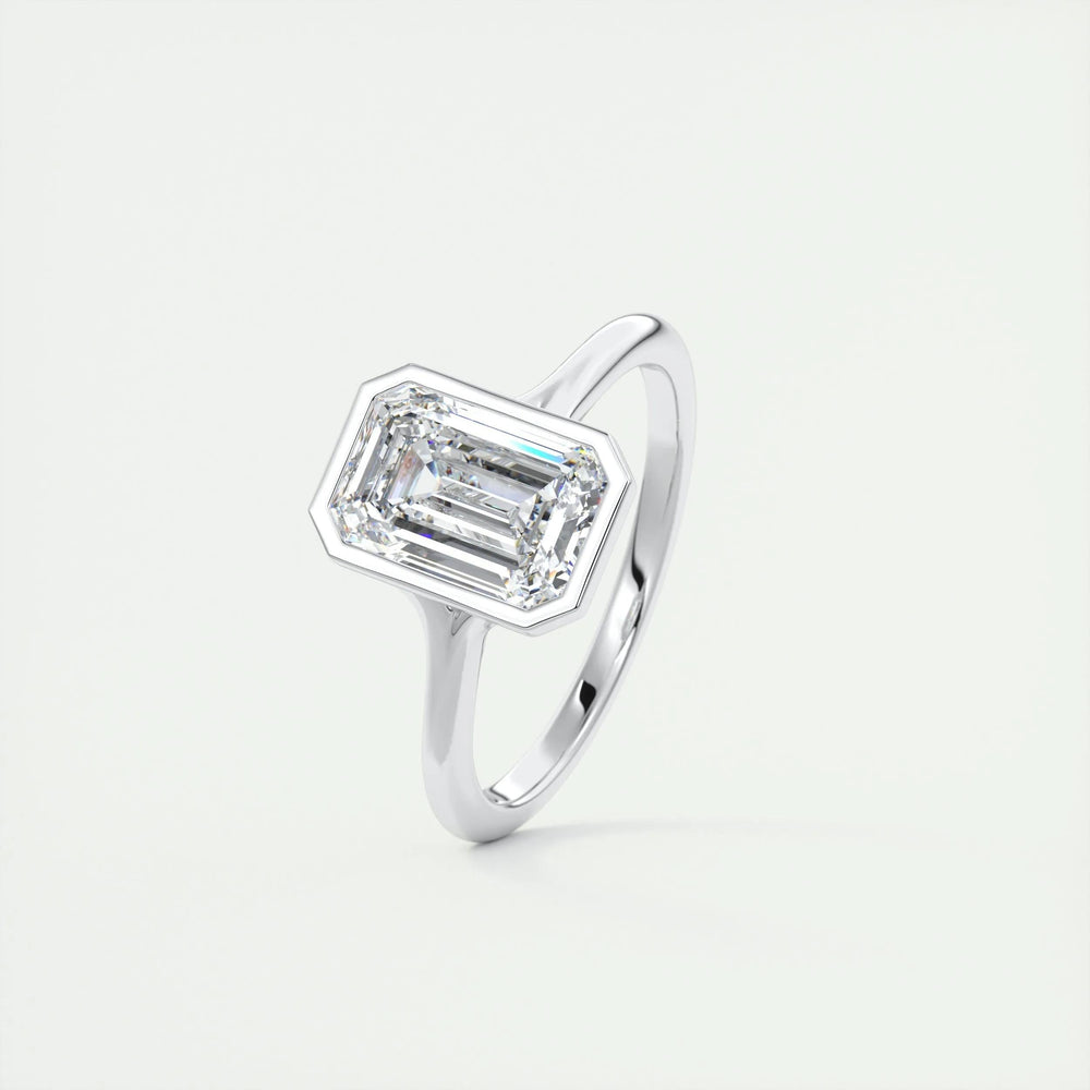 
                  
                    2.03 CT Emerald Cut Bezel Solitaire Moissanite Engagement Ring
                  
                