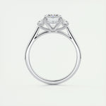 1.91 CT Emerald Cut Three Stone Moissanite Engagement Ring 8