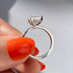 2.15 CT Cushion Hidden Halo Moissanite Engagement Ring 23