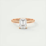 1.91 CT Emerald Cut Solitaire Moissanite Engagement Ring 15