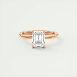 1.91 CT Emerald Cut Solitaire Moissanite Engagement Ring 15