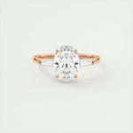 1.91 CT Oval Cut Three Stone Moissanite Engagement Ring 15