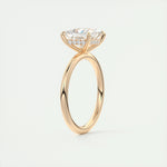 2.08 CT Princess Hidden Halo Moissanite Engagement Ring 18