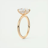 2.08 CT Princess Hidden Halo Moissanite Engagement Ring 18