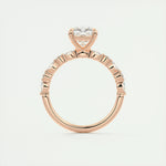 2.15 CT Cushion Cut Pave Moissanite Engagement Ring 21