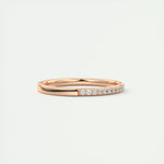 0.18 Round Minimalist Half Eternity Moissanite Bridal Wedding Band 17