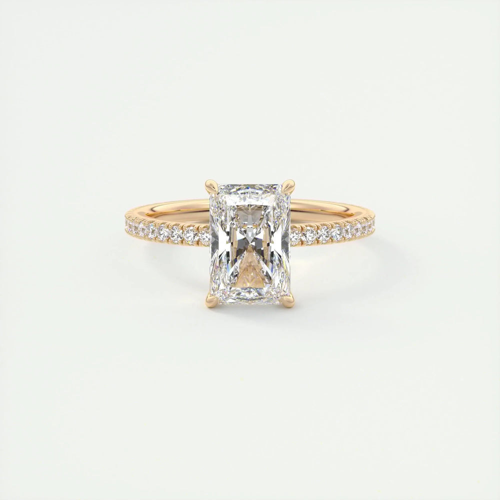 
                  
                    2.10 CT Radiant Solitaire Pave Moissanite Engagement Ring
                  
                