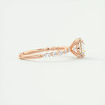 2.0 CT Round Pave Moissanite Engagement Ring 16
