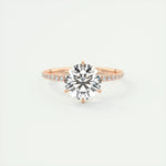 2.0 CT Round Cut Pave Moissanite Engagement Ring 15