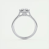 1.91 CT Oval Solitaire Bezel Moissanite Engagement Ring 8