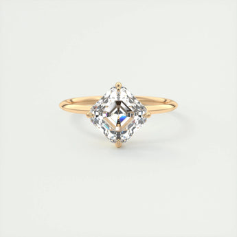 2.03 CT Asscher Cut Solitaire Moissanite Engagement Ring 15