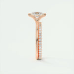 2.08 CT Princess Solitaire Half Bezel Moissanite Engagement Ring 16