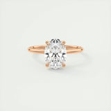 1.91 CT Oval Hidden Halo Moissanite Engagement Ring 16