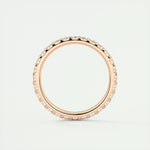 0.84 Round Cut Shared Prong Moissanite Bridal Wedding Band 15