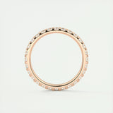 0.84 Round Cut Shared Prong Moissanite Bridal Wedding Band 15