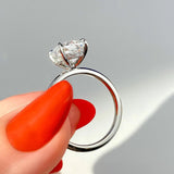 2.15 CT Cushion Solitaire Hidden Halo Moissanite Engagement Ring 24