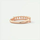 1.80 Emerald Cut Half Eternity Moissanite Bridal Wedding Band 9