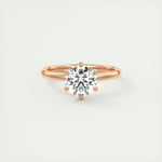 1.35 CT Round Cut Solitaire Moissanite Engagement Ring 15