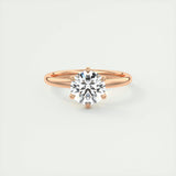 1.35 CT Round Cut Solitaire Moissanite Engagement Ring 15