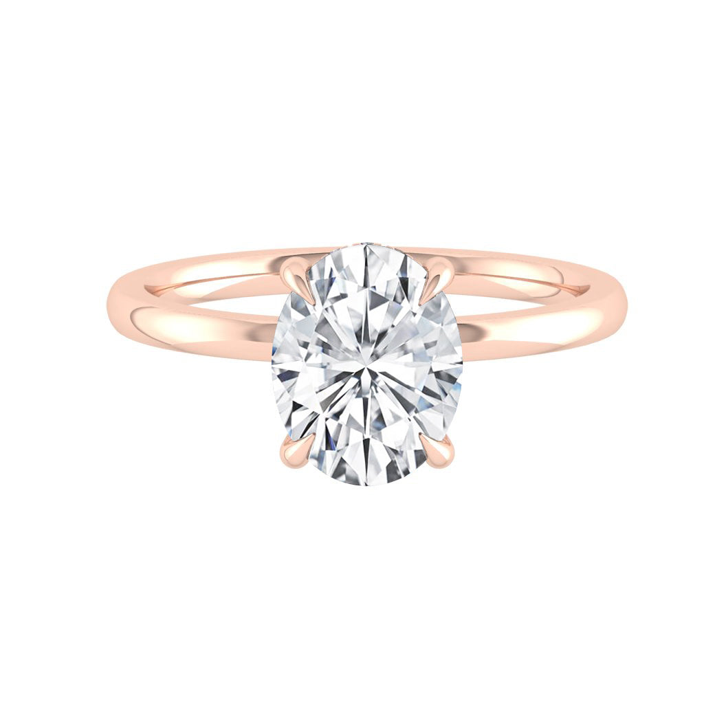 
                  
                    2.72 CT Oval Solitaire Hidden Halo Moissanite Engagement Ring 10
                  
                