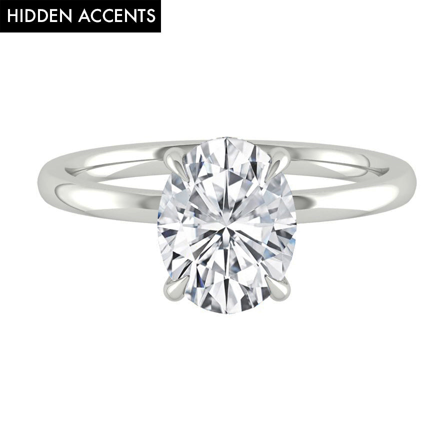 
                  
                    2.72 CT Oval Solitaire Hidden Halo Moissanite Engagement Ring 5
                  
                