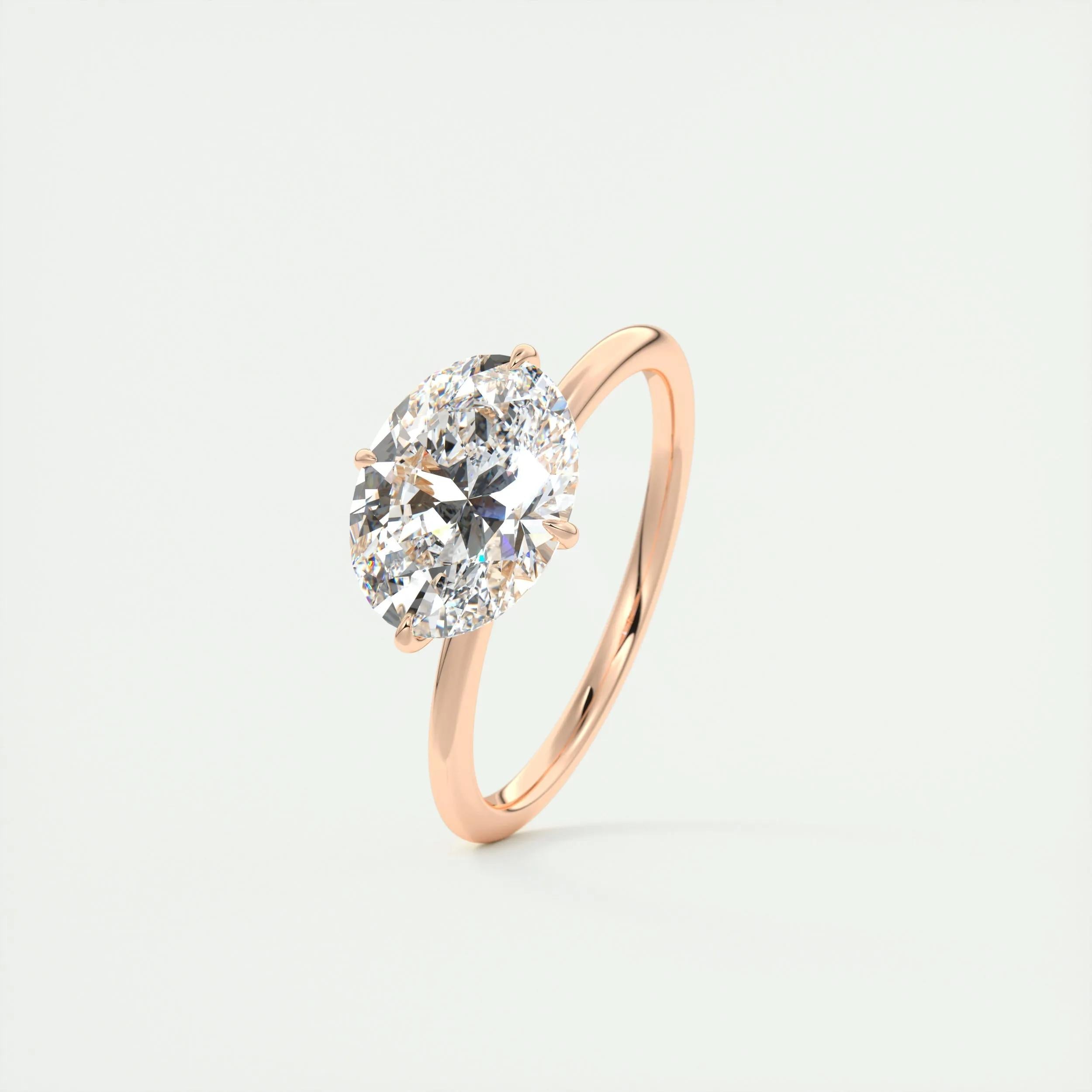 1.91 CT Oval Hidden Halo Moissanite Engagement Ring 17