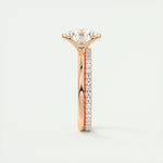 2.0 CT Round Cut Half Bezel Solitaire Moissanite Engagement Ring 19