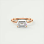 1.91 CT Emerald Cut Solitaire Moissanite Engagement Ring 16